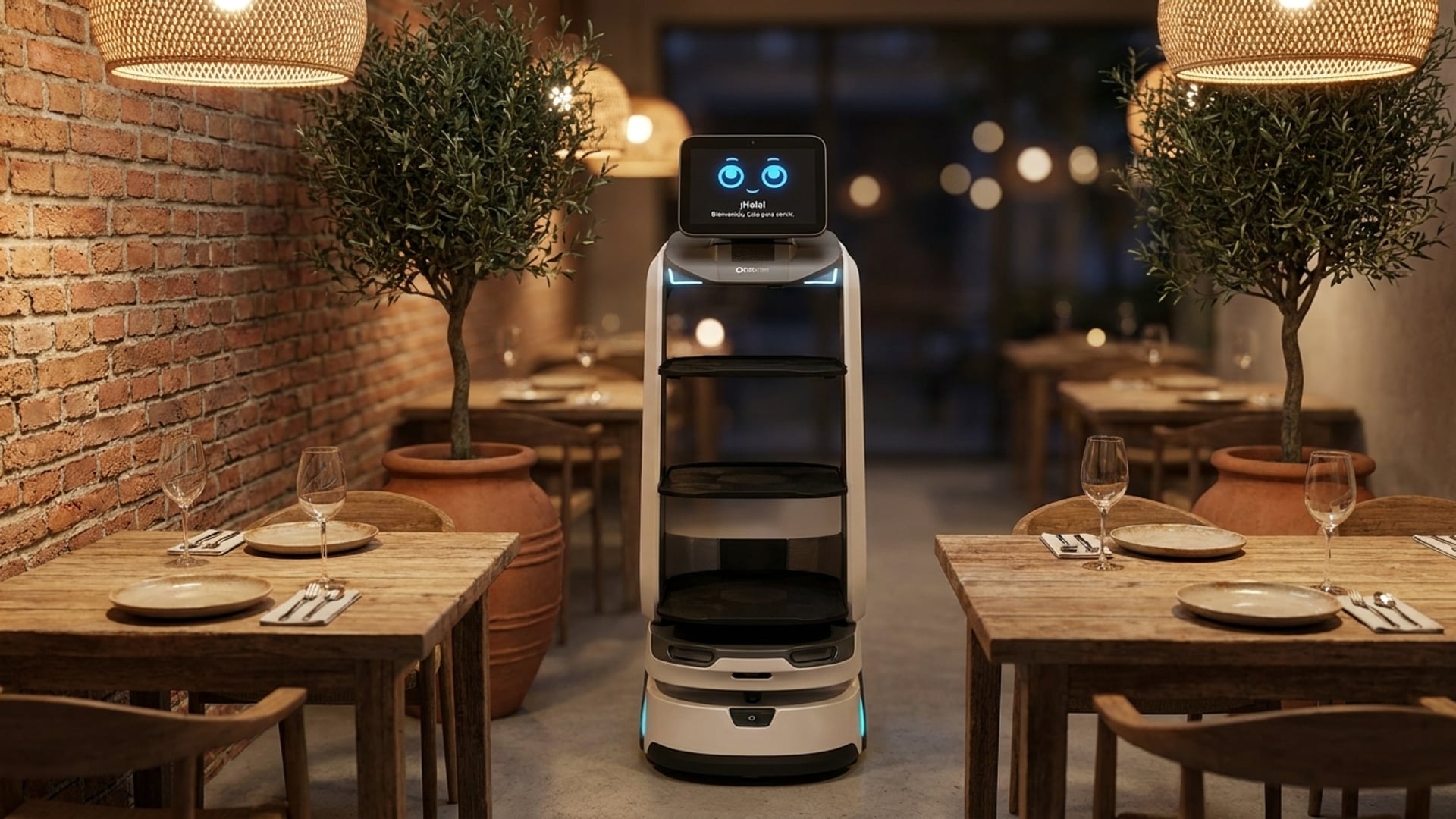 Sistema de sala con robot delivery integrado